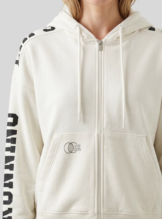 Women Printed Hooded Sports Jacket