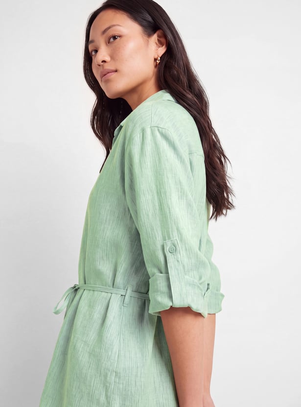 Women Striped Shirt-Style Top