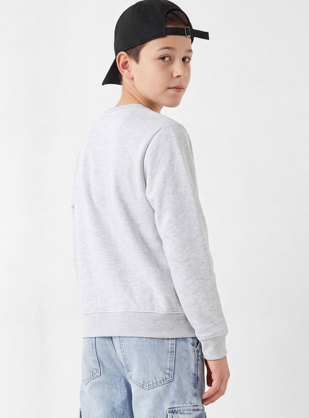 Boys Printed Pullover Sweatshirt