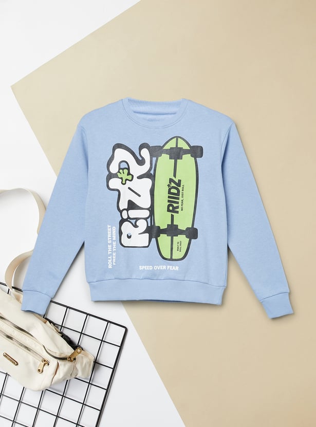 Boys Printed Pullover Sweatshirt