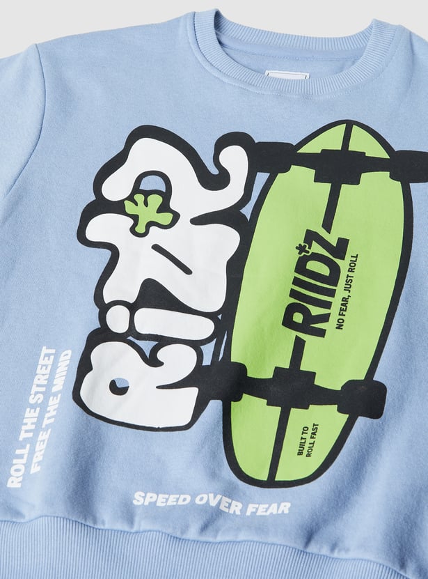 Boys Printed Pullover Sweatshirt