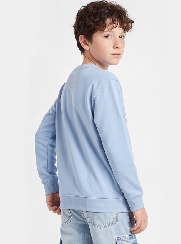 Boys Printed Pullover Sweatshirt