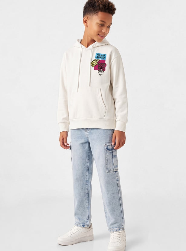 Boys Back Printed Hoodie