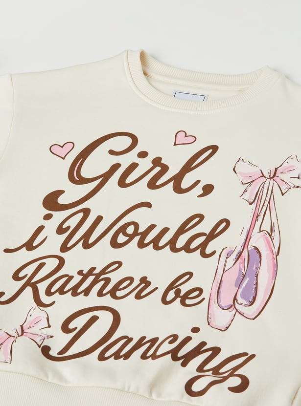 Girls Printed Sweatshirt