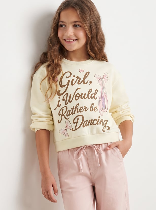 Girls Printed Sweatshirt