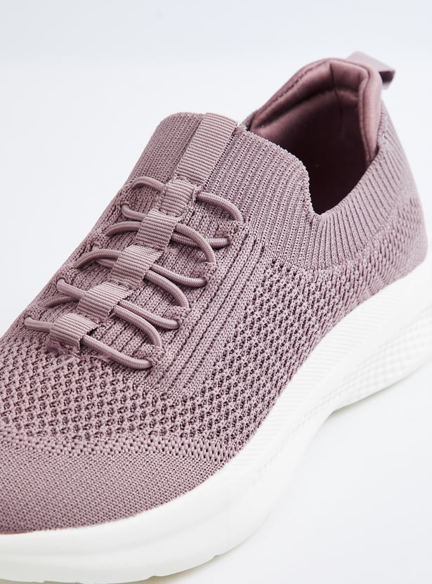 Women Textured Slip-On Sports Shoes