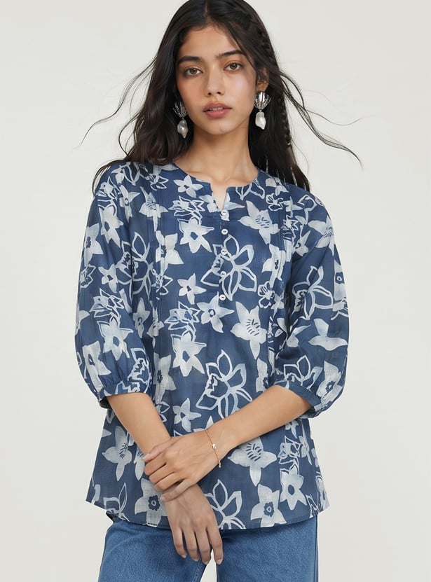 Women Floral Print Straight Kurti
