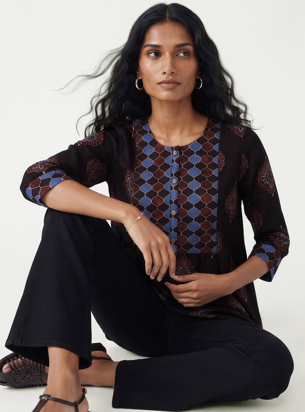 Women Printed Straight Kurti