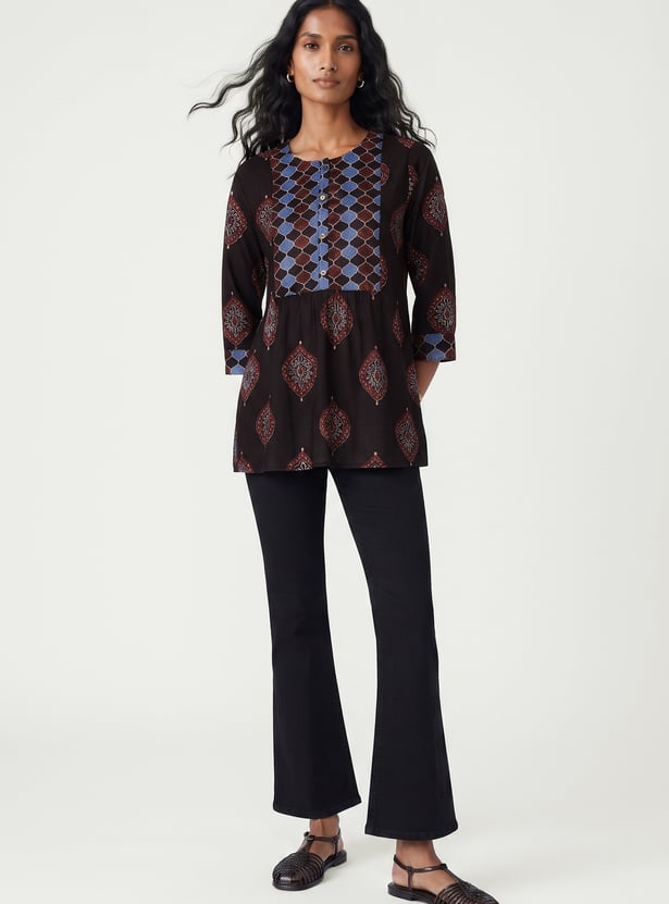 Women Printed Straight Kurti