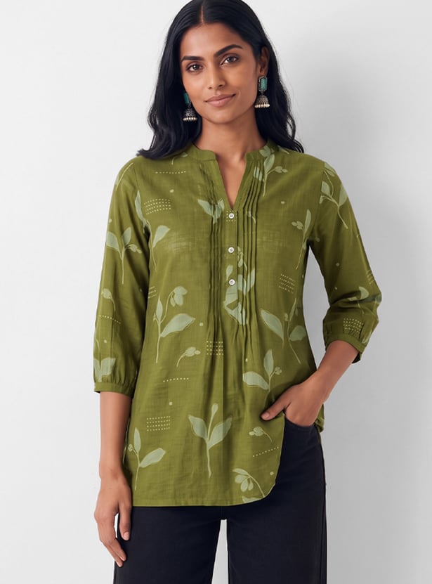 Women Floral Print Straight Kurti