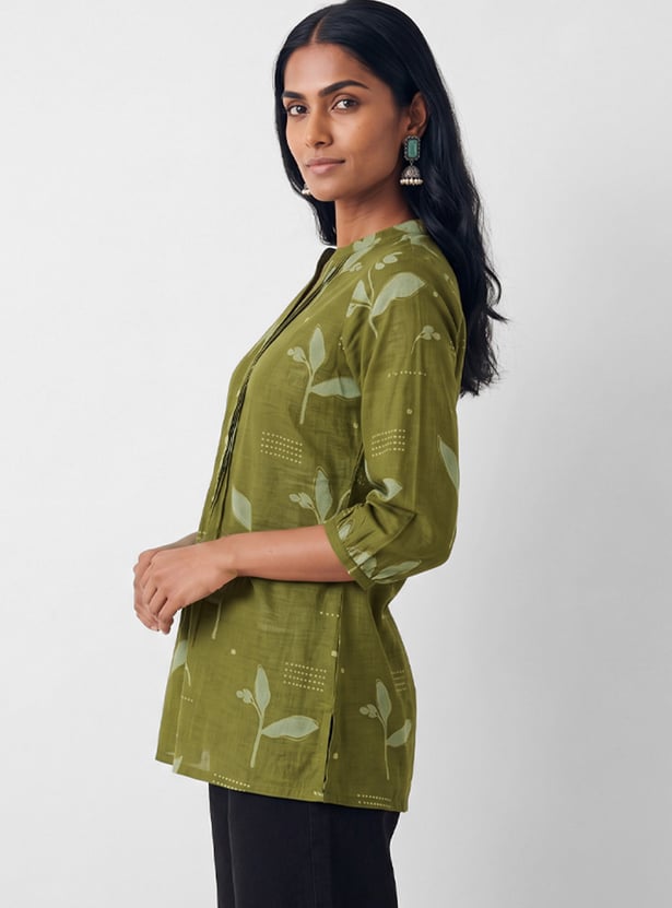 Women Floral Print Straight Kurti