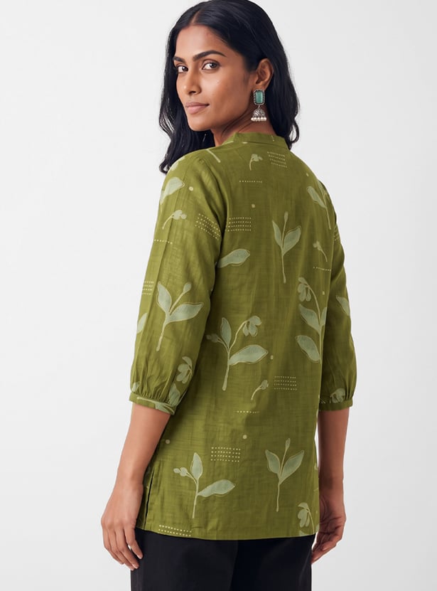 Women Floral Print Straight Kurti