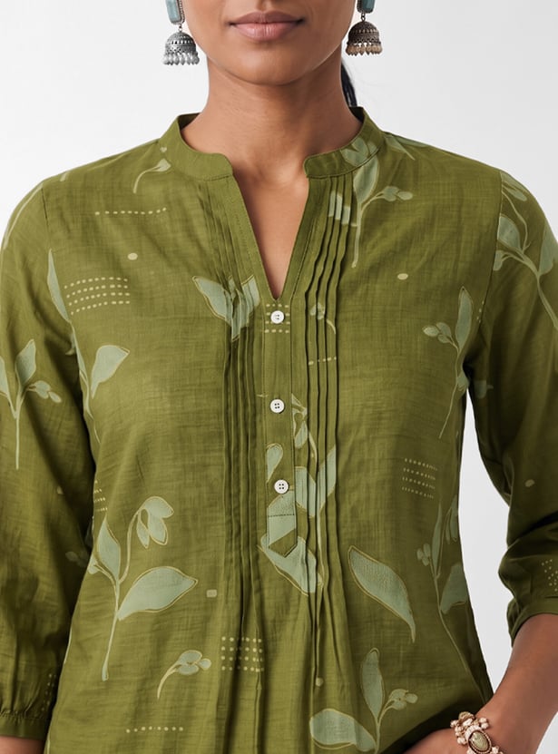 Women Floral Print Straight Kurti