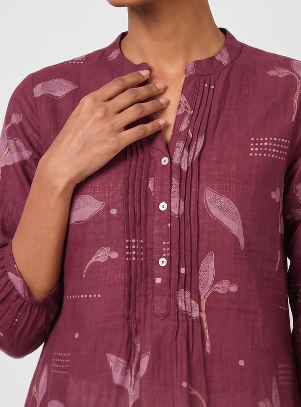 Women Floral Print Straight Kurti