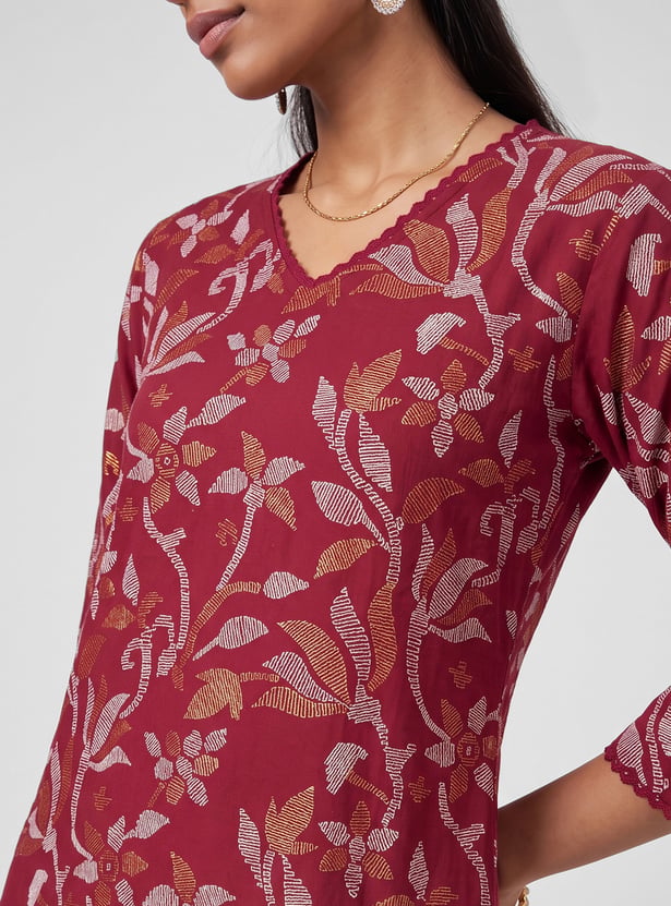 Women Printed Straight Kurta