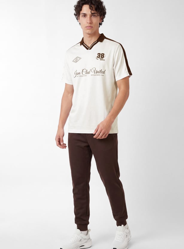 Men Printed Johnny Collar T-shirt