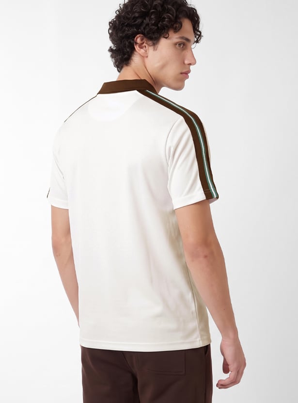 Men Printed Johnny Collar T-shirt