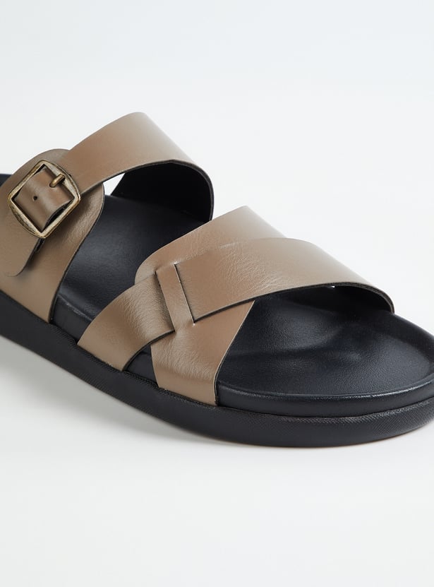 Men Open-Toe Buckle Sandals