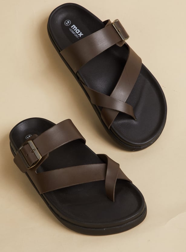 Men Solid One-Toe Sandals