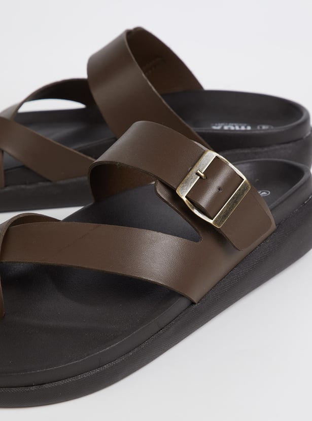 Men Solid One-Toe Sandals