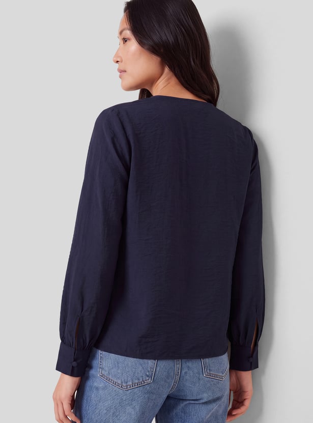 Women Schiffli Ruffled Top