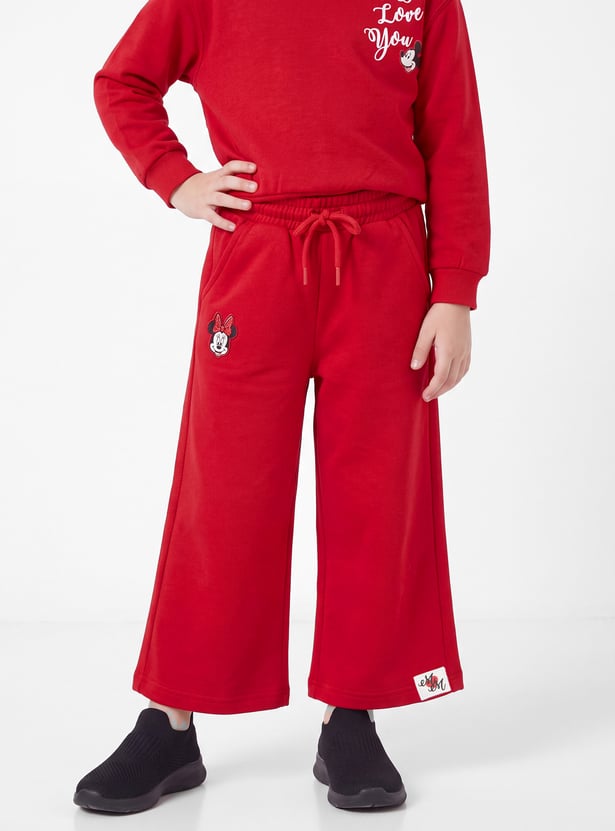 Girls Mickey & Minnie Printed Trousers Set