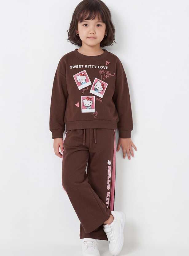 Girls Hello Kitty Print Trousers Set
