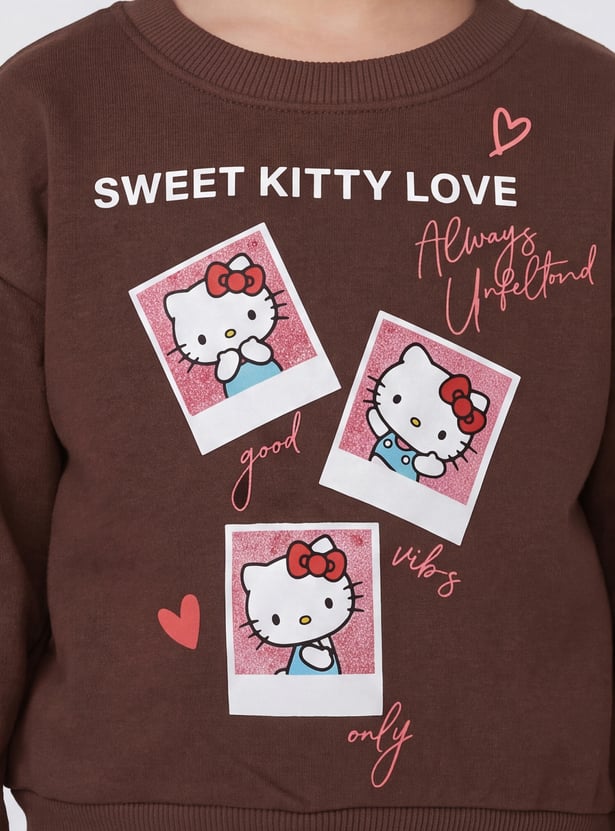 Girls Hello Kitty Print Trousers Set