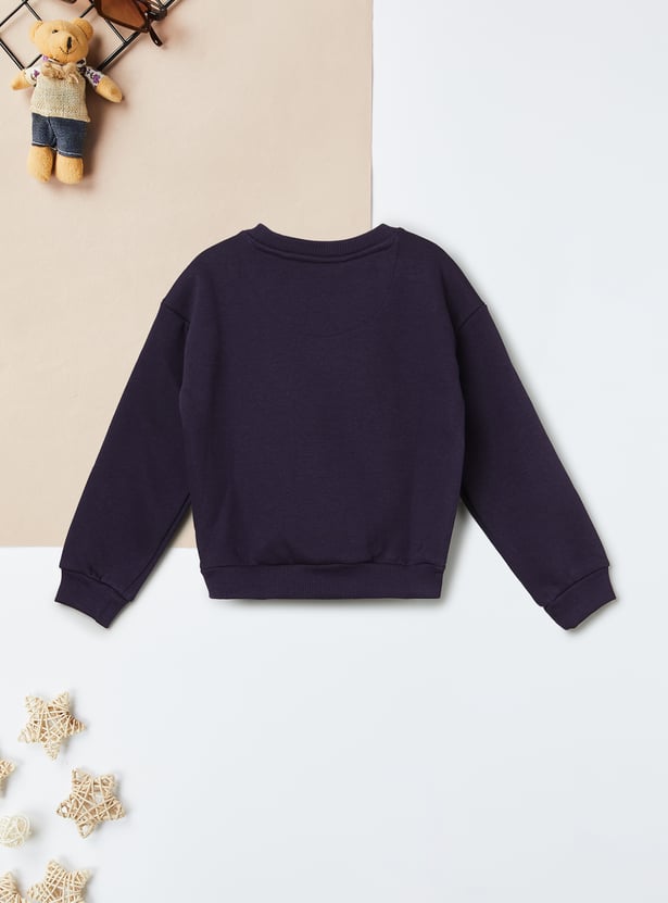 Girls Bonjour Printed Sweatshirt
