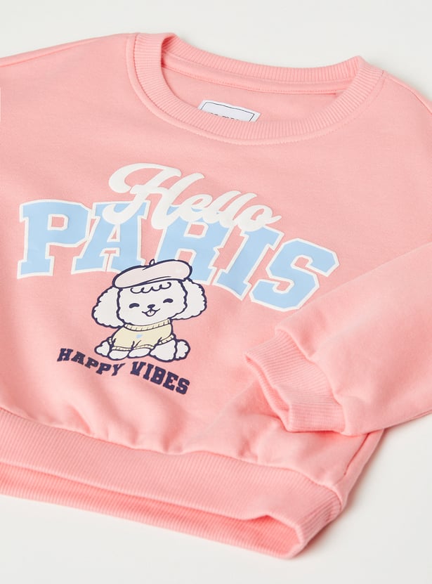 Girls Printed Sweatshirt