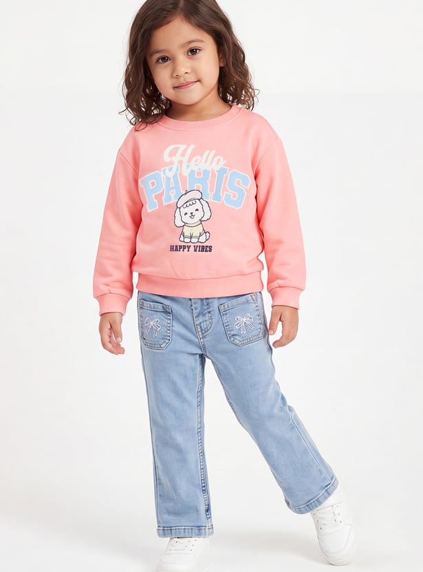 Girls Printed Sweatshirt