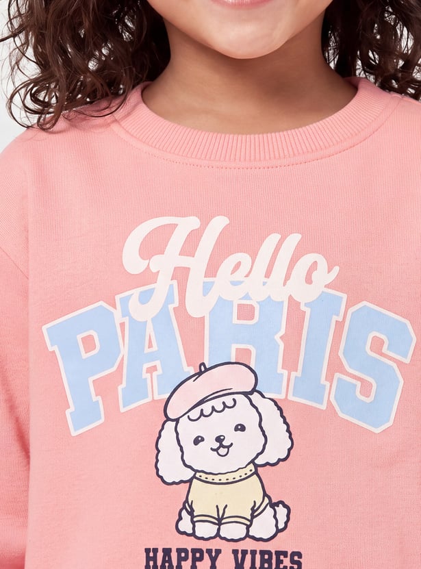 Girls Printed Sweatshirt