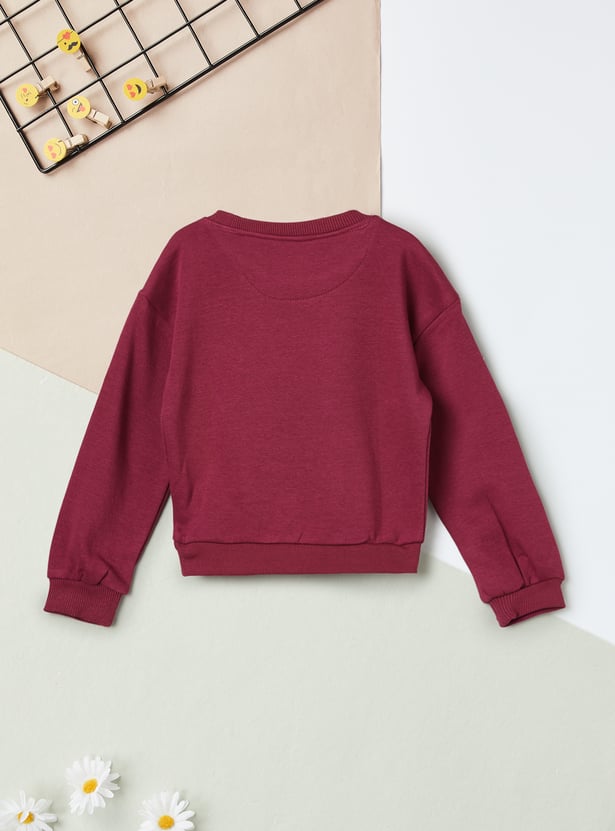 Girls Teddy Printed Sweatshirt
