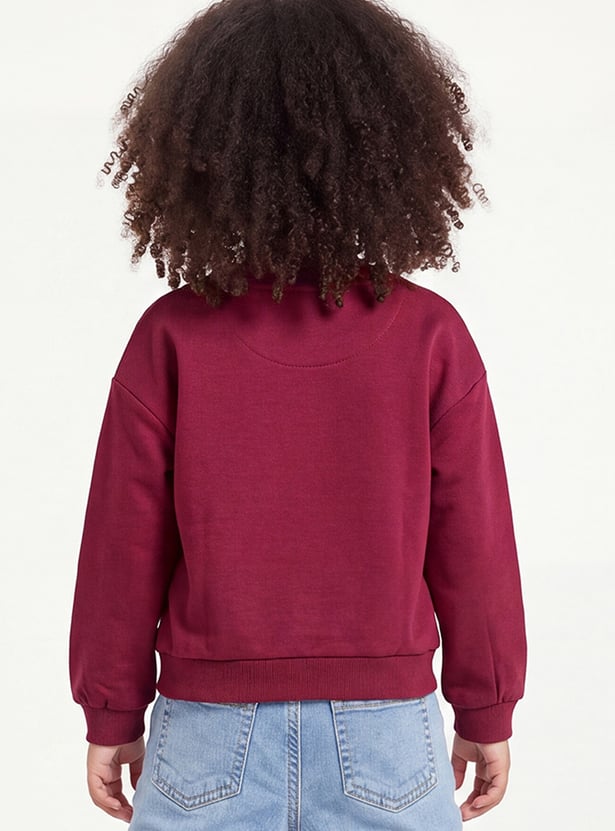 Girls Teddy Printed Sweatshirt