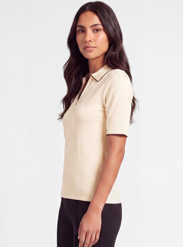 Women Knit Polo T-shirt