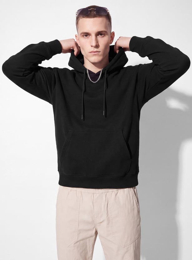 URB_N Men Solid Oversized Hoodie