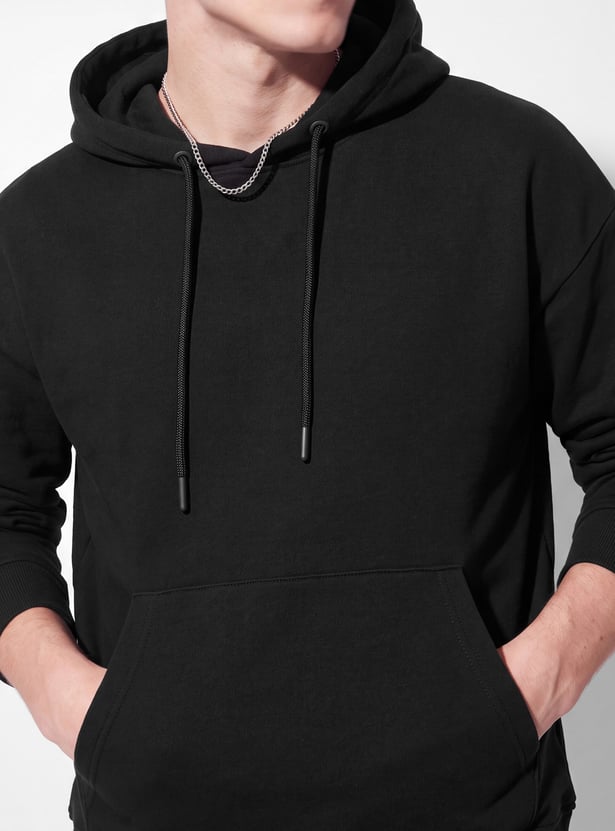 URB_N Men Solid Oversized Hoodie