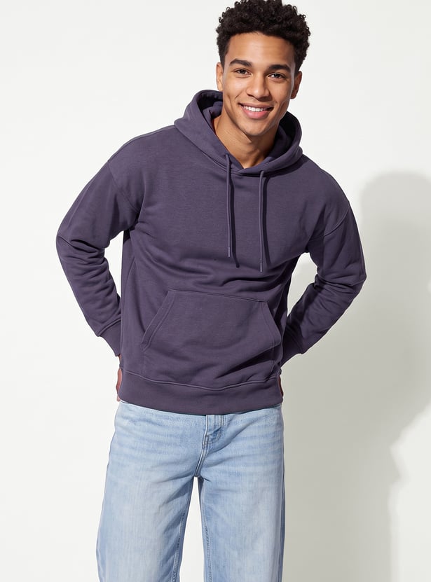 URB_N Men Solid Oversized Hoodie