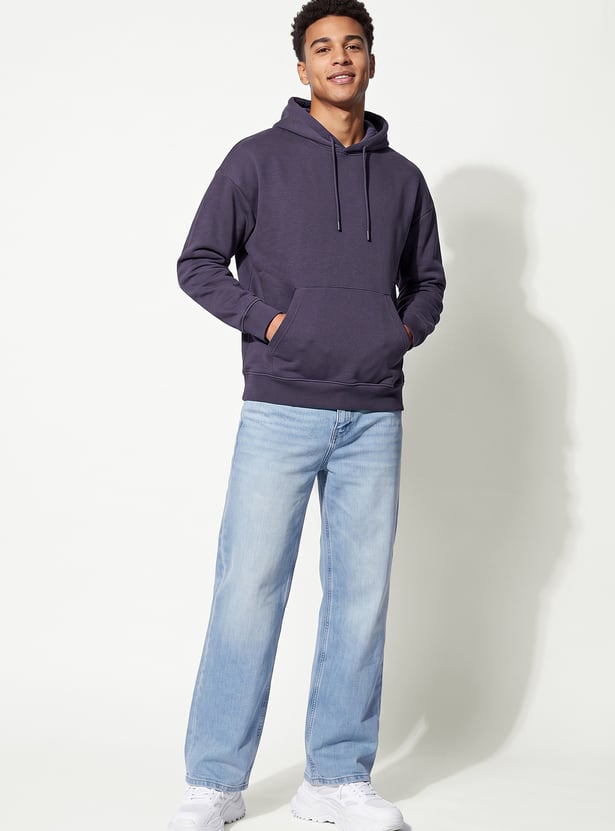 URB_N Men Solid Oversized Hoodie