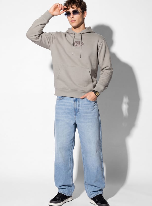 URB_N Men Printed Hoodie