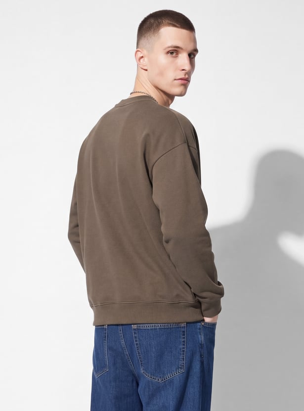 URB_N Men Embroidered Pullover Sweatshirt