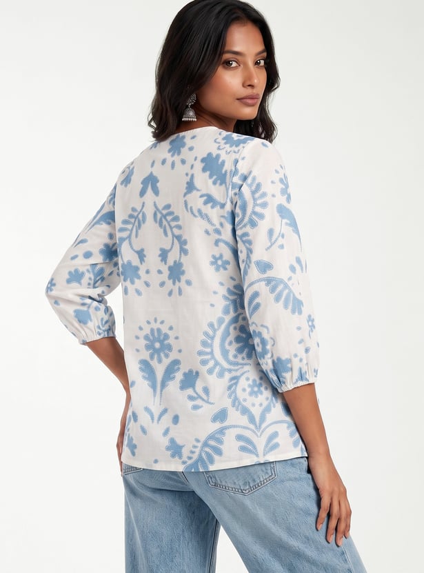 Women Floral Print Tunic