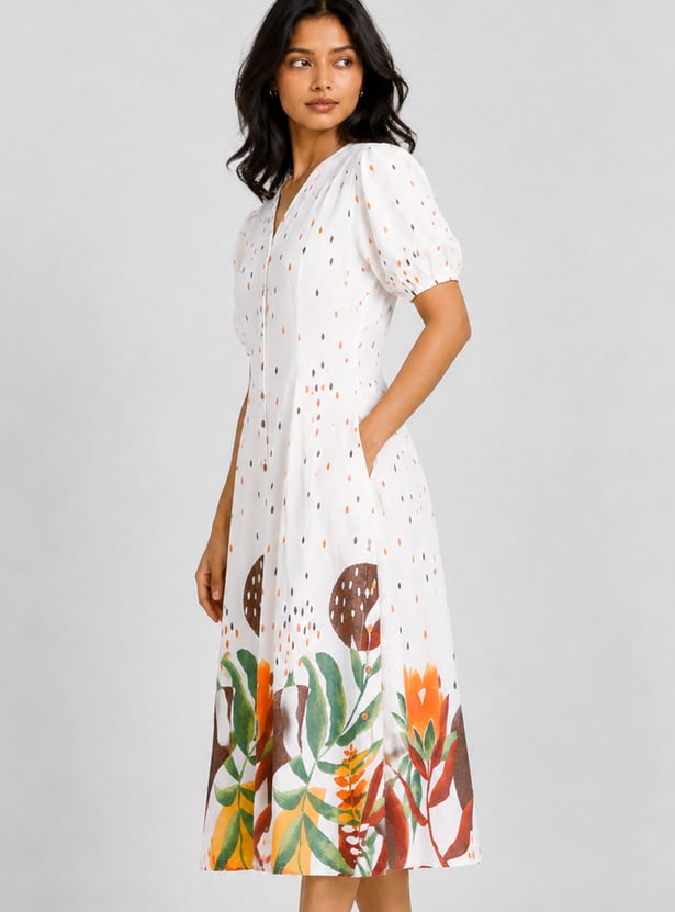 Women Printed A-line Dress