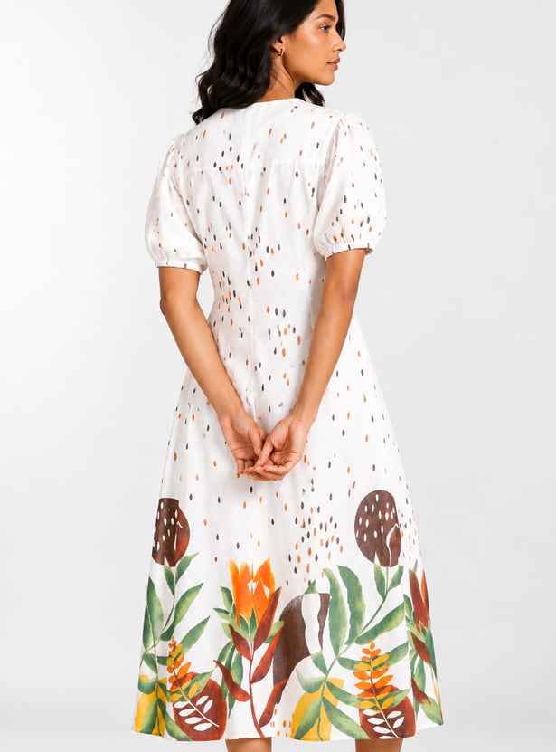 Women Printed A-line Dress