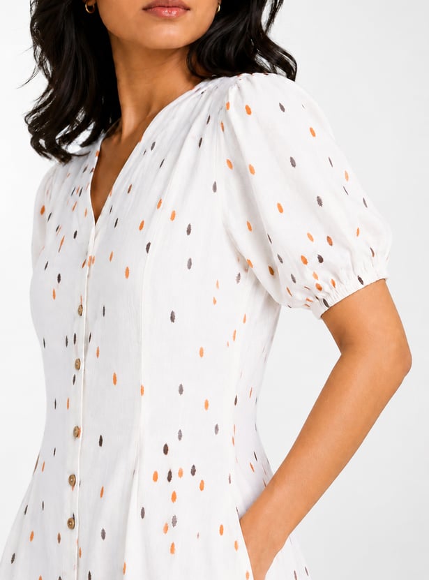 Women Printed A-line Dress