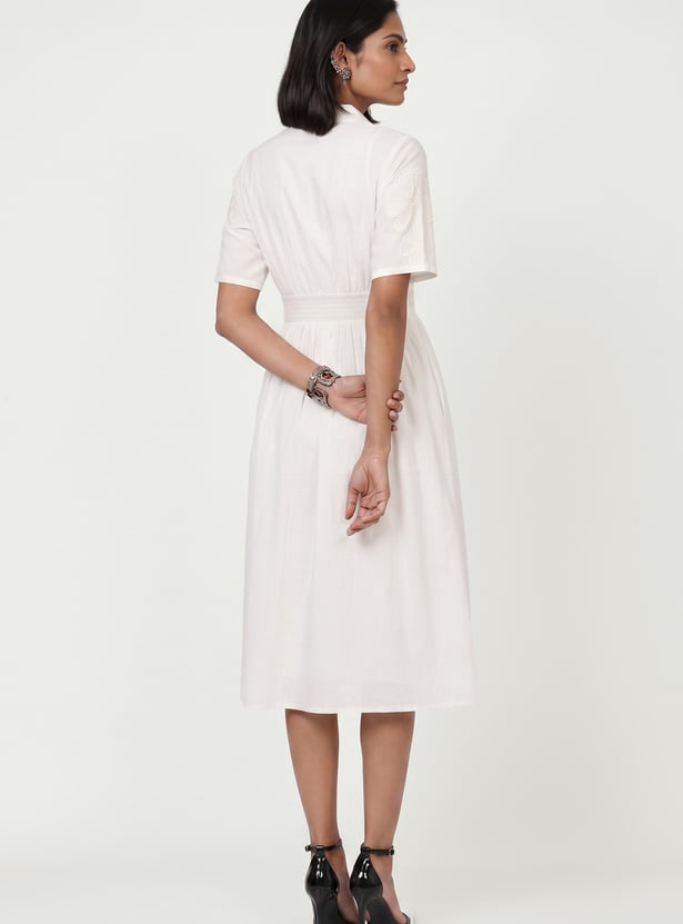 Women Embroidered Midi Dress