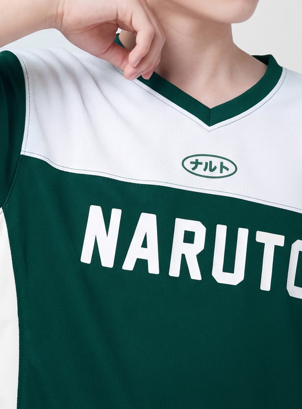 Boys Naruto Printed Shorts Set