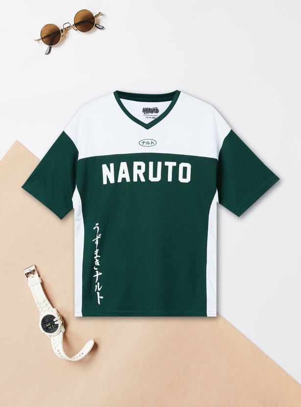 Boys Naruto Printed Shorts Set