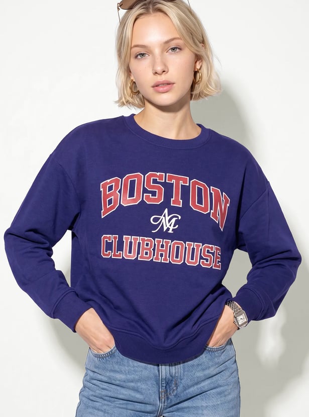 URB_N Women Printed Pullover Sweatshirt
