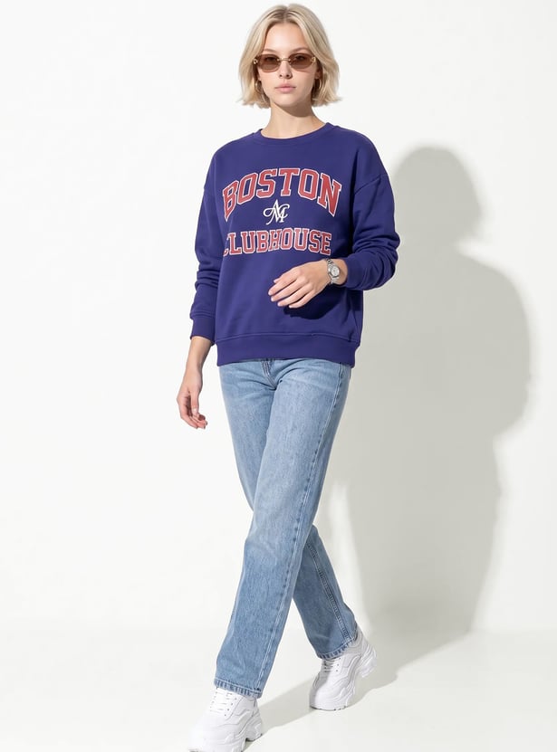 URB_N Women Printed Pullover Sweatshirt